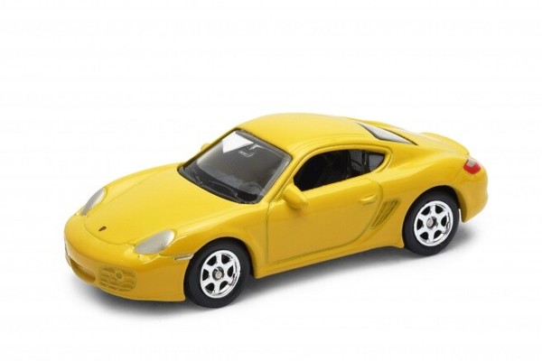 Welly Nex Porsche Cayman S Gelb 1:60-1:64 Scales 3 Inch Toy Car Diecast New-image