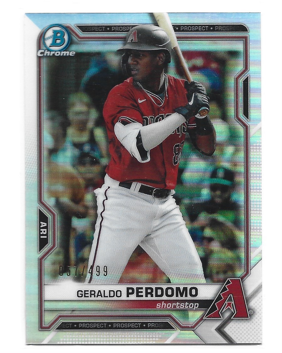 Geraldo Perdomo 2021 Bowman Chrome #98 REFRACTOR /499 - Arizona Diamondbacks