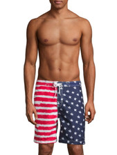 Trunks Surf  Swim Men's American Flag Swim Shorts