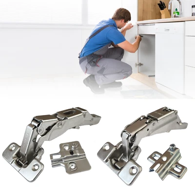 EVOTRADE Cerniere Per Anta Scolapiatti Apertura 180° Soft e a Scatto + BASETTE x2