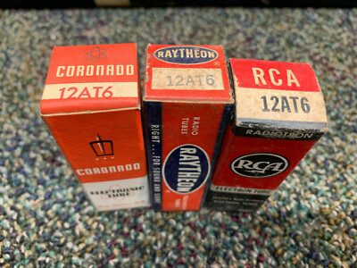 Raytheon, Coronado and RCA 12AT6 Vacuum Tube N.O.S. 