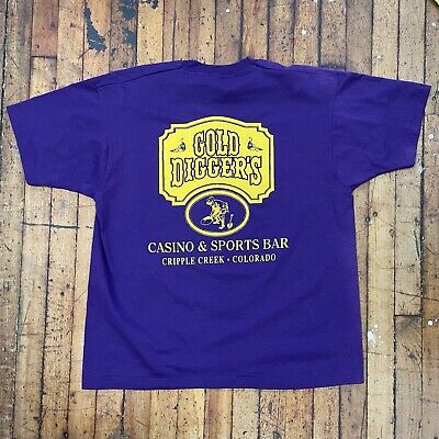 Vintage GOLD RUSH Casino Gold Diggers Sports Bar Purple Double