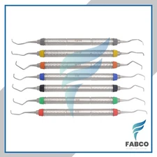 7 Pcs Gracey Curettes 1/2 to 13/14Double Ended Dental Surgical Silver Instrument