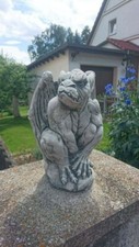 Gartenfigur Gargoyle Figur Steinfigur für Garten Deko Teich Fantasiefigur 