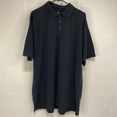 Edwards Mens Polo Shirt sz 2XL Black Short Sleeve Cotton Blend
