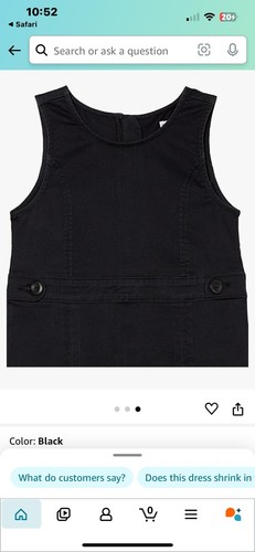 Amazon essentials Black jumper School uniform Size 12 Slim NWT