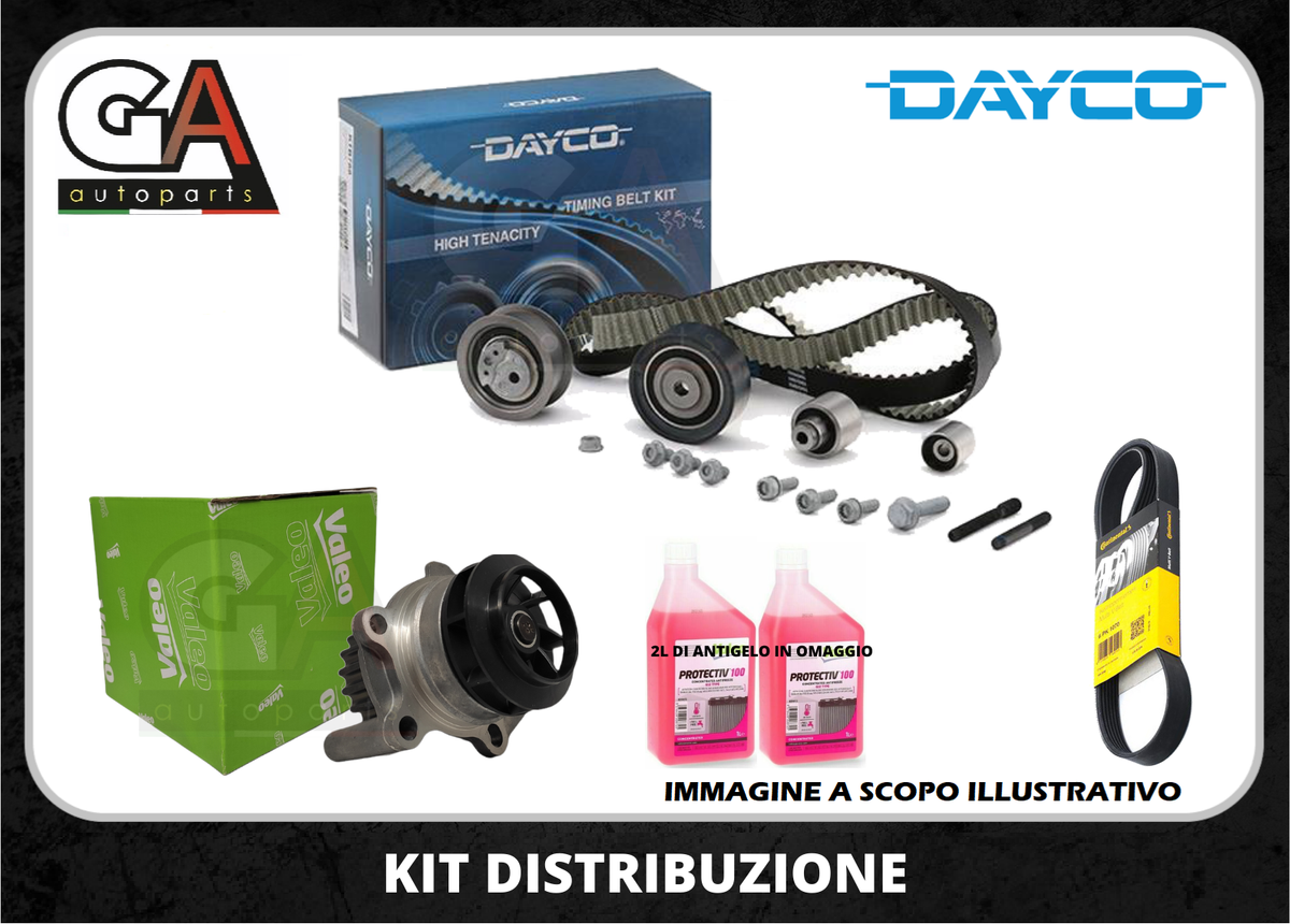 ACDelco TCKWP265 Kit Distribuzione Completo Con Pompa Acqua | Cinghia, Rulli E Pulegge