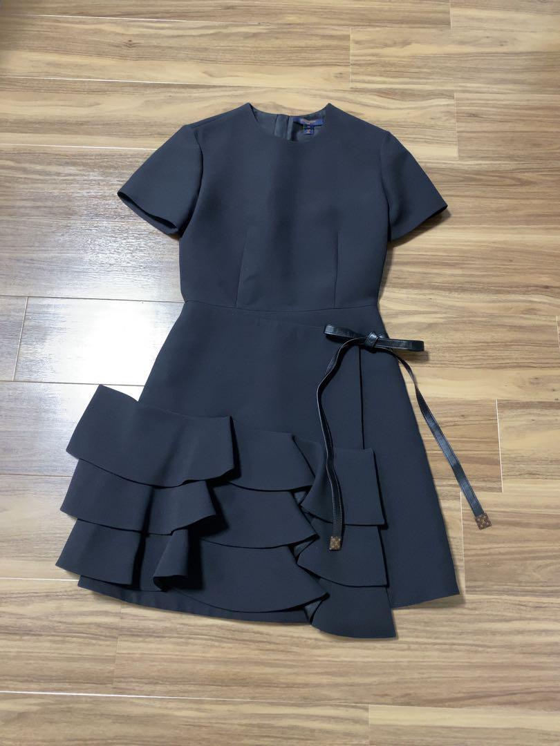Used Louis Vuitton Wrap Design Dress One Piece Women Size 34 Very