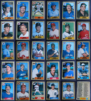 1987 Topps Tiffany Traded Baseball Cards You U Pick Complete Your Set 1T-132T