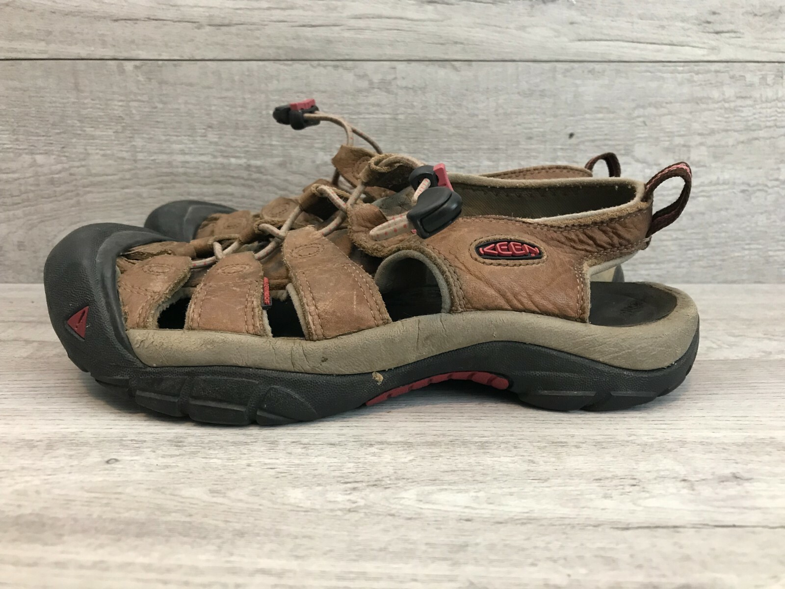 Sandali Keen donna taglia 5 punta a cappuccio slip on lavabili marrone