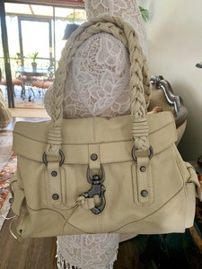 light beige purse