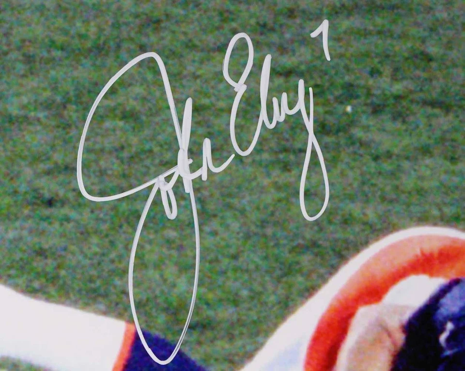 Foto autografiada por John Elway de los Denver Broncos 16x20 Beckett 50991 Foto 2 de 4