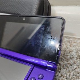 Nintendo 3DS Midnight Purple (US)  CTR-001 TESTED NO STYLUS Charger Included