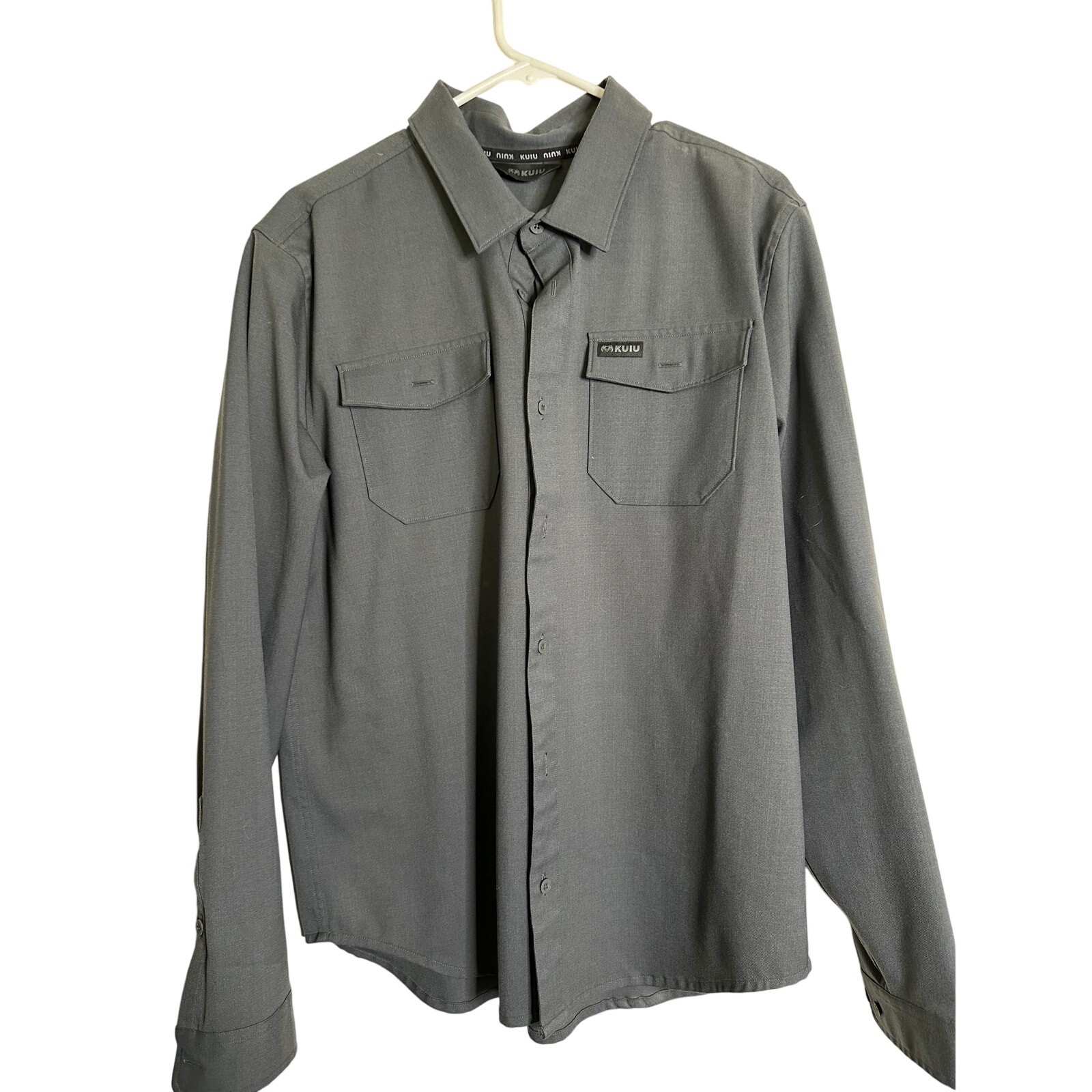 Kuiu Button Down Shirt Collared Long Sleeves Navy… - image 1
