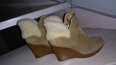 Women UGG Boots Brown Suede 37.5 #O05J