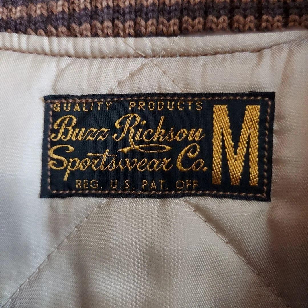 Buzz Ricksons Stadium Jacket Horsehide Sleeves Ol… - image 3