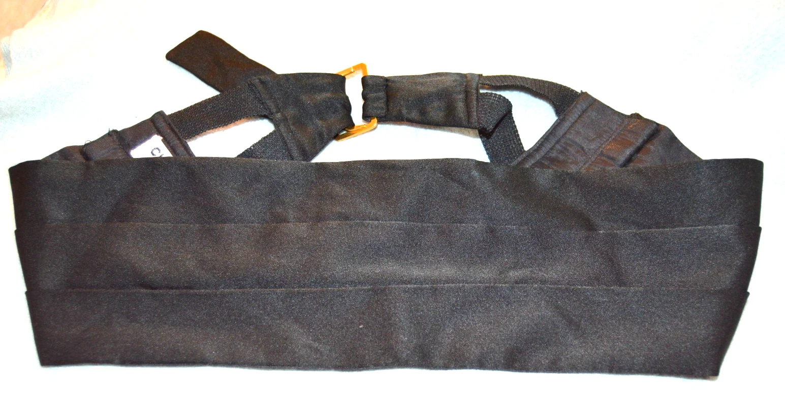 Chanel — CHANEL Black Silk Pleated Cummerbund Vintage 80's Great Shape 26-28 Waist