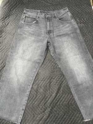 Vintage Southpole Men's Gray Cotton Denim Jeans Straight Fit Mid Rise 5-Pocket