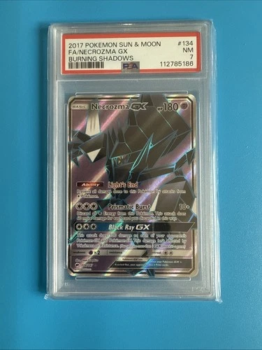 Necrozma GX 134/147 Sun & Moon Burning Shadows Full Art Pokémon Card - PSA 7
