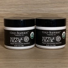 2X Tiny Human Supply Co. Breastfeeding Nipple Crack Balm Organic, 1.8 Oz TWO jar
