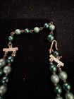 Vintage Green Double Necklace With Clip On Earrings — photo 10