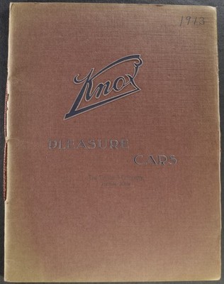 1913 Knox Pleasure Car Brochure Raceabout Touring Limo Fire Engine
