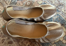Tieks by Gavrieli Metallic Bronze Italian Leather  Ballet Flats Shoes  Size 7