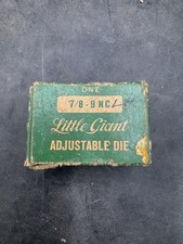Little Giant Tap and Die 7/8" 9 NC Adjustable Pipe Dies NOS