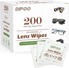 200 Count Lens Wipes for Eyeglasses, Eye Glasses 1 (Pack of 200) 