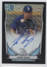 2014 Bowman Chrome Prospect Black Wave Refractor 16/50 Kean Wong Auto 0c6