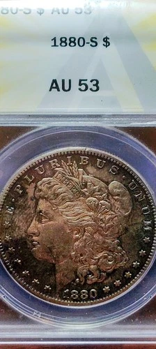 1880 S Morgan Silver Dollar AU53 ANACS