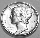 1944 P MERCURY DIME SUPERB GEM BU +  No Reserve  *J1975