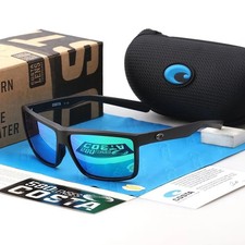 Costa Del Mar Rinconcito Matte Black Frame Green Mirror Polarized Sunglasses