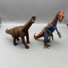 Schleich Dinosaurs Pair of 2 Toys Figures - Therizinosaurus  Brachiosaurus 8"