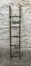 VINTAGE WOODEN LEANING LADDER ~ TOWEL RAIL GARDEN DISPLAY PROP