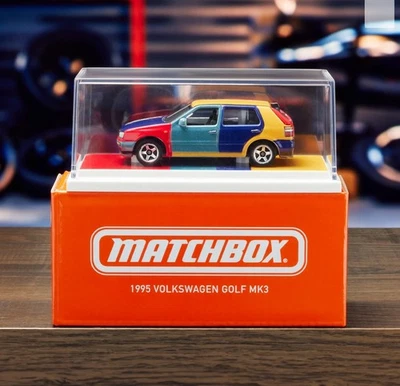 Mattel Creations Exclusive Matchbox 1995 Volkswagen Golf Mk3 Harlequin VW