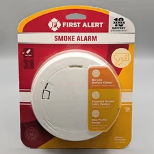 New FIRST ALERT Smoke Alarm Detectors Lithium Powercell  White