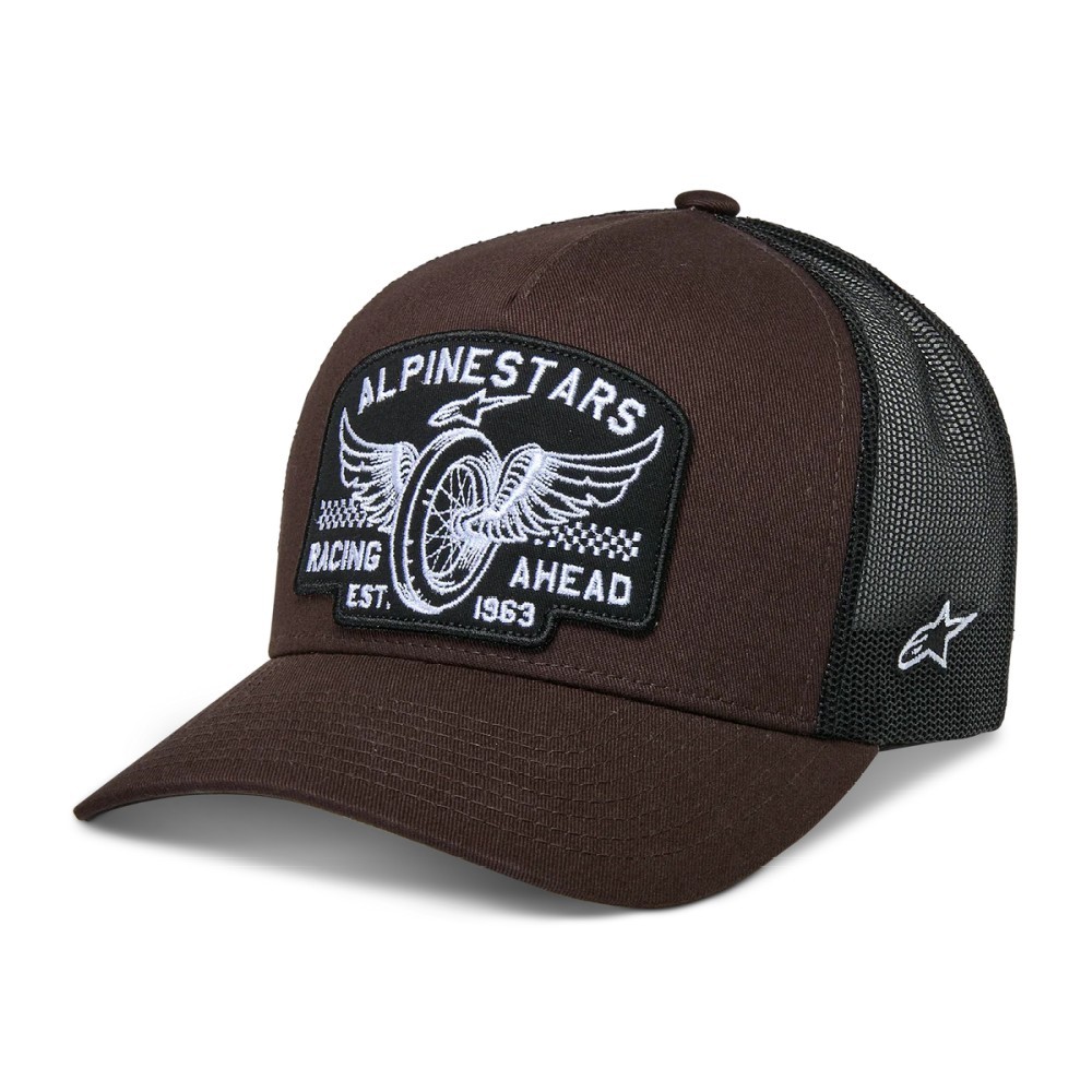 Alpinestars Heritage Patch Trucker Hat Cap Brown Black
