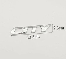 City Chrome Silver Boot Badge Emblem 138mm x 23mm