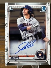 2020 Bowman Draft Chrome #CPA-JBR Jordan Brewer 1st Bowman Prospect Autographs