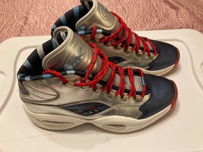 Men's Reebok Question Iverson x Harden OG Meets OG USA Olympics Silver Size 10