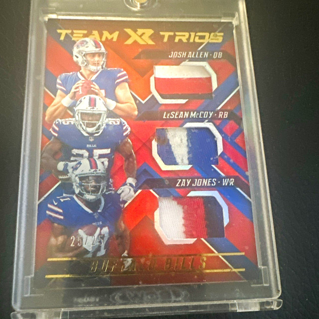 Panini 2018 XR Team X Trios TT-BUF Josh Allen McCoy Zay Jones Bills /25
