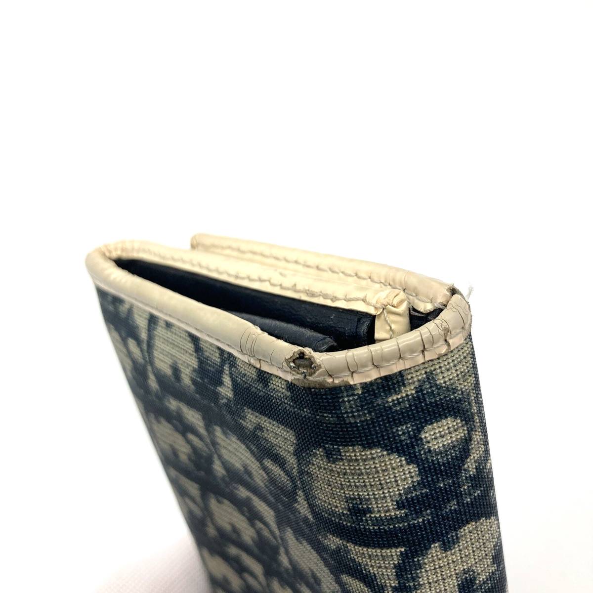 Christian Dior long wallet Trotter Blue Leather Authentic From