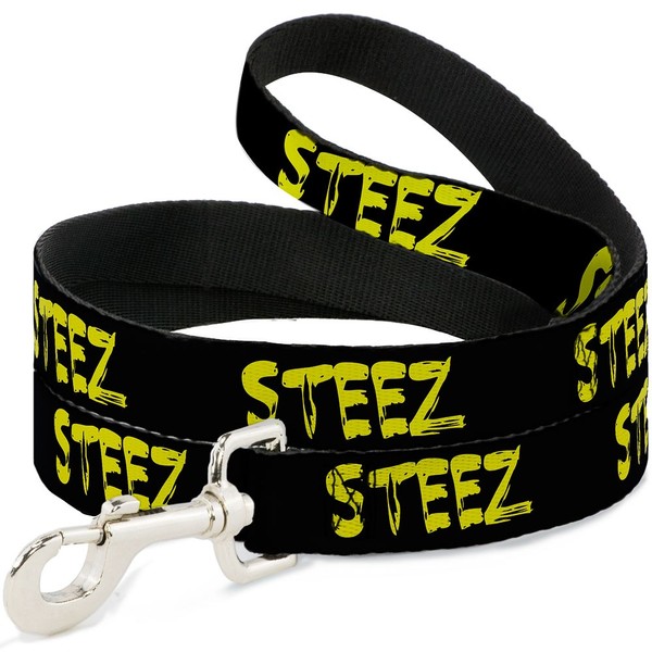 "Dog Leash 6-FEET Steez Black/Yellow Wide 1.5\" (Us Import)"-image