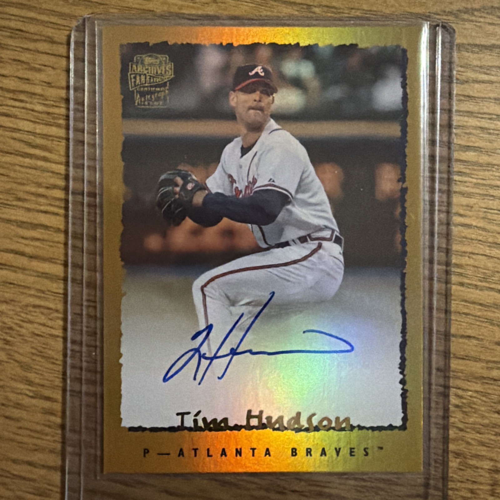 TIM HUDSON 2024 Topps Archives Fan Favorites GOLD ~ Braves AUTO #'d 35 /50