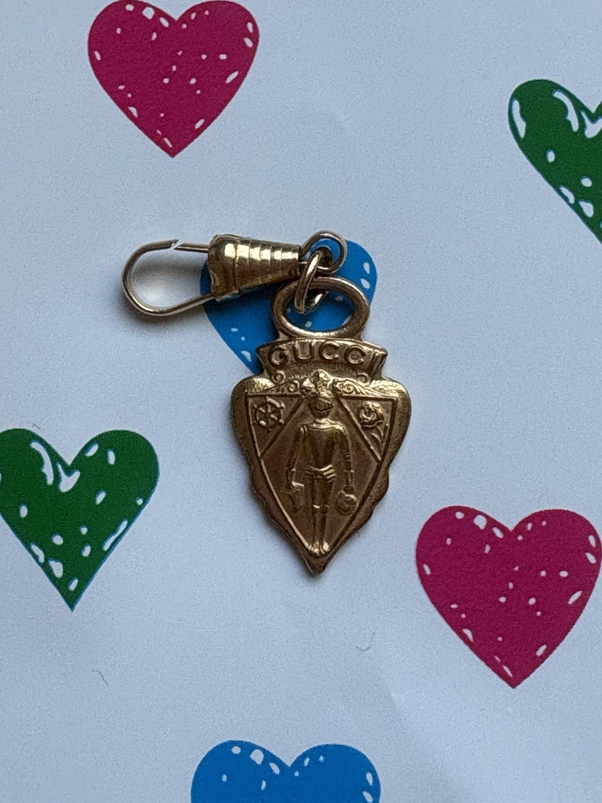 Gucci Vintage Gold Tone Key Chain Charm