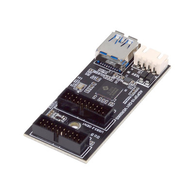 Single 19/20Pin Header to USB 3.0 19/20Pin Dual Ports Female PCBA Type Adapter S