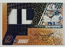 SIMI FEHOKO AUTO COWBOYS 2021 ZENITH ROOKIE PATCH AUTOGRAPHS RC CARD /50. rookie card picture