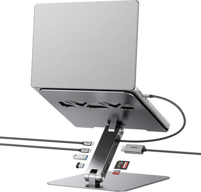 Laptop Stand with USB C 7in1 Docking Station,HDMI 4K@60Hz,1*SD 1*Micro SD,100W P