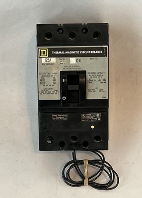 Square D KAL361251021 125 Amp 3 Pole 600 VAC 42 kA 50/60 Hz Circuit Breaker